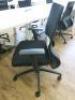 6 x Black Sense G28 Ergo Swivel Office Chairs.