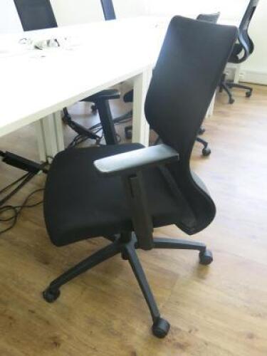 6 x Black Sense G28 Ergo Swivel Office Chairs.