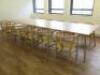 Large Meeting Table in 2 Sections in Light Wood Effect. Table Size H75 x W400 x D140cm. - 3