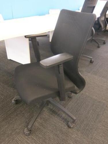 8 x Black Sense G28 Ergo Office Swivel Chairs.