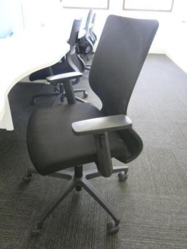 8 x Black Sense G28 Ergo Office Swivel Chairs.