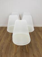 5 x Vitra Eames Style DSW Chairs with Padded Cushion Seat.