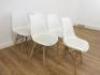 5 x Vitra Eames Style DSW Chairs with Padded Cushion Seat. - 3