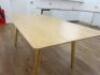 Large Wood Rounded Edge Dining Table. Size H75 x W200 x D100cm. - 3