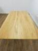 Large Wood Rounded Edge Dining Table. Size H75 x W200 x D100cm. - 2