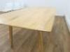 Large Wood Rounded Edge Dining Table. Size H75 x W200 x D100cm. - 3