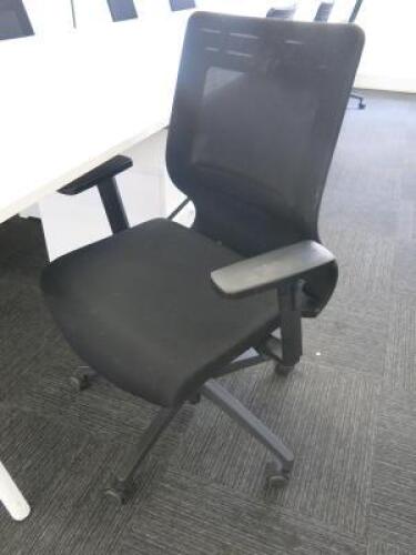 8 x Black Sense G28 Ergo Office Swivel Chairs.