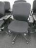 9 x Orangebox Black Hopsack, Multi Adjustable Office Swivel Chairs. - 2