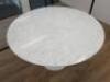 Knoll Saarinen style Marble Topped Tulip Table on White Metal Base. Size H73 x Dia120cm. - 2