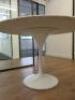 Knoll Saarinen style Marble Topped Tulip Table on White Metal Base. Size H73 x Dia120cm. - 3