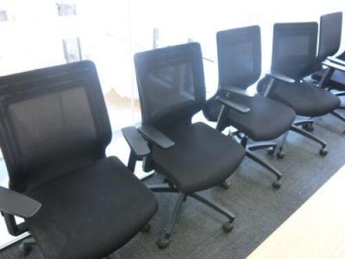 8 x Black Sense G28 Ergo Office Swivel Chairs.