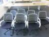 7 x Black & White Swivel Office Chair. - 2