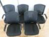 7 x Black Meeting/Reception Chairs on Chrome Frame with Lumbar Support. - 2