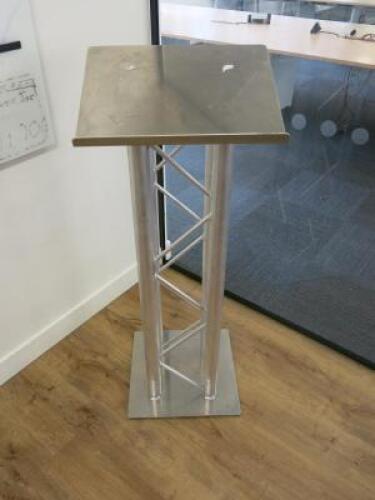 Aluminium Lectern. Size H114cm.