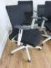 6 x Black & White Sense G28 Ergo Swivel Office Chairs. - 2