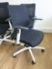 6 x Black Sense G28 Ergo Swivel Office Chairs. - 2