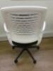 4 x Black & White Office Swivel Chairs. - 4