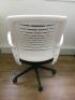 8 x Black & White Office Swivel Chairs. - 4