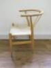 4 x Bentwood & Woven Seat Chairs in Hans Wegner Wishbone Style. - 3