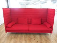 Vitra Ronan & Erwan Bouroullec, Alcove High Back Breakout Sofa in Red.