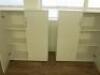 2 x 2 Door White Wood Cupboards with Shelves. Size H120 x W95 x D43cm. - 4