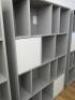 Grey Wood Multi Open Shelving Unit with 2 Cupboards. Size H180 x W120 x D35cm. - 3