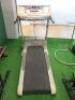 Contents of Small Gym to Include: Tunturi T30 Running Machine, Ephex Multi Station Pull-Up/Dip/Bench, 2 x Adjustable Weight Benches, Lions Bench, Weight Bar with Weights, Rubber Matting, Workout Ball with Stand, Medicine Balls & Stand, Coat Rack & Other I - 3