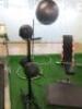 Contents of Small Gym to Include: Tunturi T30 Running Machine, Ephex Multi Station Pull-Up/Dip/Bench, 2 x Adjustable Weight Benches, Lions Bench, Weight Bar with Weights, Rubber Matting, Workout Ball with Stand, Medicine Balls & Stand, Coat Rack & Other I - 6