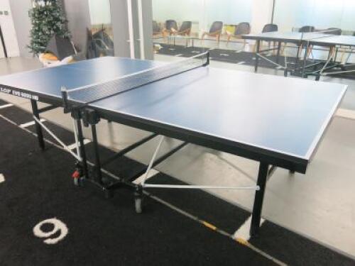 Dunlop Evo 6000 HD Fold Out Mobile Ping Pong Table with 2 x Sets of Senston & 1 x Dunlop Bat with Assorted Balls.