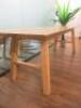 Oak Wood Dining/Canteen Table. Size H77 x W240 x D80cm. - 5