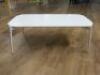 White Wood Coffee Table on Metal Frame. Size H40 x W120 x D60cm. - 2