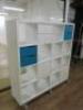 Mobile Multi Open Shelf, Draw & Cupboard Unit. Size H158 x W147 x D39cm. - 2