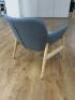 Ikea Vedbo Armchair, Gunnard Blue on Wood Base. - 3