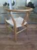 6 x Bentwood & Woven Seat Chairs in Hans Wegner Wishbone Style. - 4