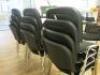 12 x Black Hopsack & Chrome Stacking Chairs. - 3