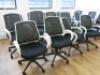 17 x Black & White Swivel Office Chairs.