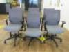 6 x Grey & Black Sense G28 Ergo Swivel Office Chairs.