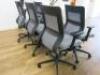 6 x Grey & Black Sense G28 Ergo Swivel Office Chairs. - 3