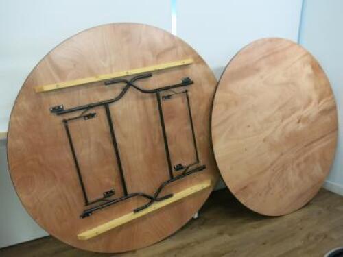 2 x Large Round Folding Legs Tables. Size Dia185cm.