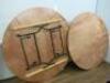 2 x Large Round Folding Legs Tables. Size Dia185cm.