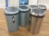 5 x Brabantia Push Lid Bins, 60L. 2 x Green, 2 x Brushed & 1 x Polished). - 3