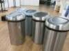 5 x Brabantia Push Lid Bins, 60L. 2 x Green, 2 x Brushed & 1 x Polished). - 4