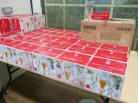 Approx 40 Boxes of 6 New Qianli Glassware, Heavy Duty Drinks/Ice Cream Sundae Glasses.