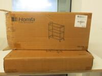 2 x Wooden Boxed/New Homfa 3 Tier Servicing Carts.