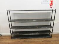 Heavy Duty Welded Rustic Metal 5 Shelf Display Unit.