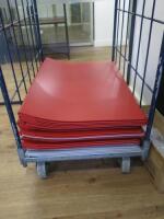 30 x Rubber Desk Protectors, 24x Red/6 x Grey. Size 74 x 51cm.