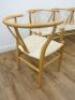 4 x Bentwood & Woven Seat Chairs in Hans Wegner Wishbone Style. - 3