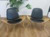 2 x Bent Plywood Lounge Chairs in Hans Wegner Shell Style.
