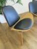 2 x Bent Plywood Lounge Chairs in Hans Wegner Shell Style. - 2