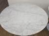 Knoll Saarinen style Marble Topped Tulip Table on White Metal Base. Size H73 x Dia120cm. - 2